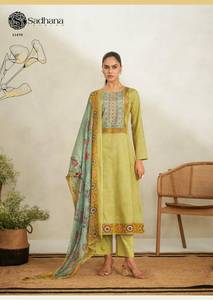 ชุดเดรสผ้าฝ้ายพิมพ์ลายดิจิทัลสำหรับใส่ไปงานปาร์ตี้งานแฟนซีผ้าฝ้ายอินเดียและปากีสถานแบบพรีเมี่ยม - Product Image 2