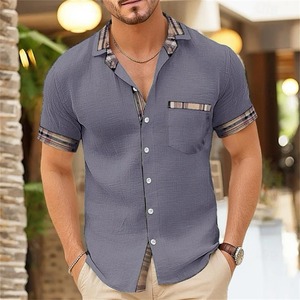 New 100% Organic Cotton <b>Men's</b> <b>Shirts</b> Custom Stand <b>Collar</b> Wholesale Casual <b>Shirts</b> <b>High</b> Quality Breathable <b>Shirts</b> - Product Image 6