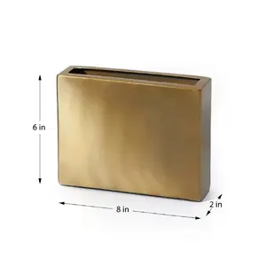 Jarrón Decorativo de Hierro de Primera Calidad para Mesa, Estilo Festivo, Detalles Geométricos Tallados, Temática Costera, Eventos de Aniversario, Florero - Product Image 5