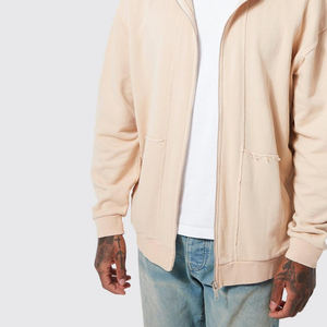 Premium full face <b>hoodie</b> zip up style thick fleece 100% cotton oversized streetwear custom blank <b>men</b> <b>hoodie</b> - Product Image 5