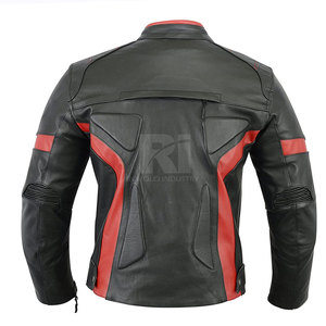 Último diseño de la venta caliente de cuero chaquetas de moto de alta calidad precio razonable chaqueta de moto de cuero genuino - Product Image 4