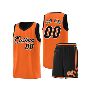 Ensemble de maillots et shorts de basket-ball réversibles en maille pour hommes, uniformes de basket-ball réversibles personnalisés en gros - Product Image 5