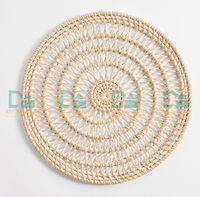 Ensemble de dessous-de-plat ronds en rotin, vente chaude 2025, accessoires de table à manger durables pour les bébés et les enfants, utilisation pour les fêtes, artisanat DHT