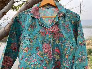 Ropa de dormir de algodón con estampado de pájaros sexy para mujer, traje de noche suave con pantalón, ropa de noche para niñas, trajes de dormir - Product Image 4