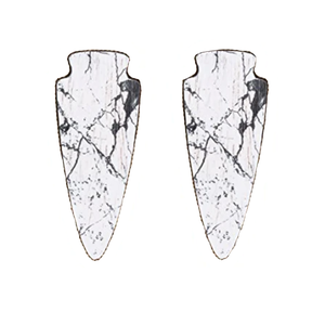 Haute qualité naturel blanc Howlite pointe de flèche pierre naturelle pierre précieuse guérison Agate cristal pointes de flèche guérison grossiste - Product Image 1