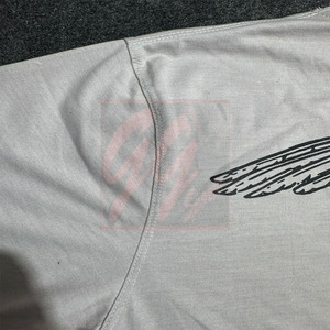 GGsport T-shirt blanc personnalisé 250 GSM 100% en coton T-shirt à col épais avec sérigraphie propre et options d'impression de logo DTG - Product Image 6