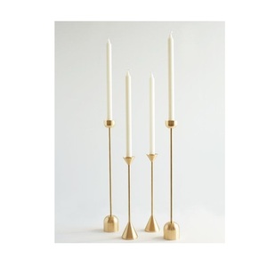 Bougeoirs modernes minimalistes en métal pour bougies chauffe-plat, coniques et cylindriques, idéaux pour la décoration de la maison, du bureau et de la chambre à coucher - Product Image 1