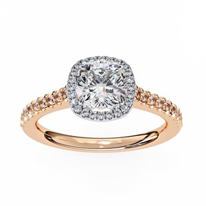 Anillo de Circonio de Lujo al por Mayor para Mujer, Chapado en Oro de 14k, Oro Rosa, Joyería Personalizada, Pedidos, Colecciones de Aniversario Nupcial, IGI - Product Image 1