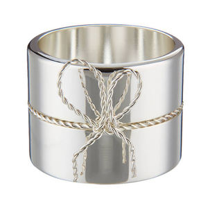 Design simple Rond de serviette feuille d'or Porte-anneau de serviette en métal écologique Vaisselle - Product Image 6