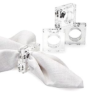 Standard Quality Acrylic Napkin <b>Rings</b> Square Shaped Indoor Household Accessories Best Quality Napkin Holder New Design Ornament - Product Image 6