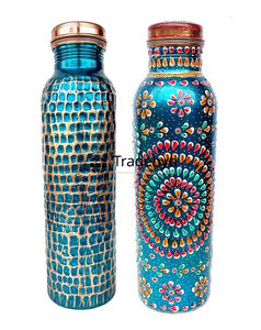 Deluxe pure copper bottle crafted for homes ayurveda inspired hydration solution exclusive handmade eco Tradebyd - Product Image 1