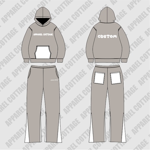 Tracksuits 2 <b>Pc</b> Sweat Suit Distressed Embroidery Flared Sweatpants <b>Sets</b> for Men Breathable Tracksuit <b>Sets</b> Men's Printed Suit - Product Image 6