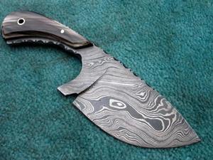 มีดสกินเนอร์เหล็กถังดามัสกัสแบบเต็มรูปแบบทำด้วยมือพร้อมปลอกหนัง - Product Image 6