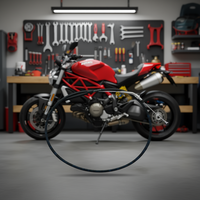 Manchon de protection du compartiment moteur en acier inoxydable à rayures foncées pour moto Ducati Monster 821 2017, neuf et inutilisé