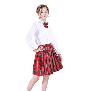 School Uniform Girls Wholesale Breathable Cotton Polyester School Dress Set Durable School Wear Supplier - Product Image 5