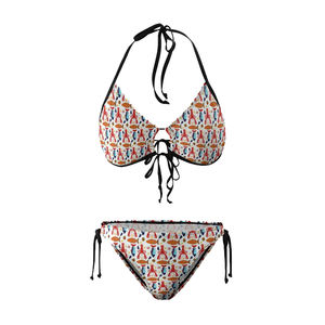 Conjunto de Bikini Sexy para Mujer, Traje de Baño de Secado Rápido, Colores Sólidos, Reversible, Material Suave, con Logotipo Personalizado - Product Image 6