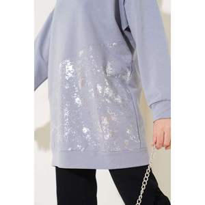 Tunique détaillée en feuille grise - Product Image 3