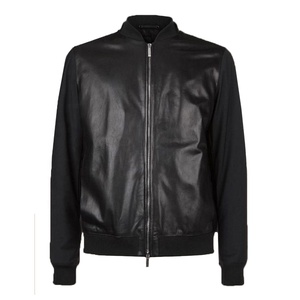Veste en cuir décontractée d'hiver pour hommes, vêtements en tissu de haute qualité à coupe ajustée - Product Image 2