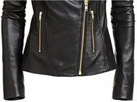 Veste en cuir pour femme à la mode en peau d'agneau véritable Style vintage Veste en cuir pour femme en cuir de vache véritable Veste pour femme