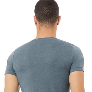 T-shirt unisexe Heather Slate CVC-52% Airlume Cotton, 48% Poly, 4.2 oz - Product Image 6