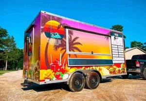 2025 fourgons commerciaux de nourriture Concession Street chariot de camion mobile remorque de restauration rapide avec cuisine complète à vendre - Product Image 5