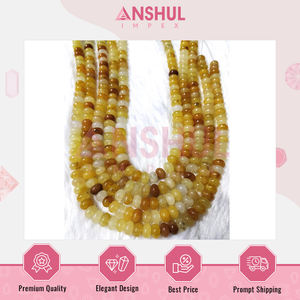 Hilos de cuentas vibrantes de Aventurina amarilla con forma de Rondelle al por mayor de calidad superior para hacer joyas únicas y lujosas - Product Image 3