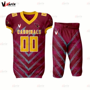 Camiseta de fútbol americano personalizada al por mayor, conjunto de ropa de fútbol de alta calidad, uniformes de fútbol de equipo de impresión por sublimación - Product Image 2