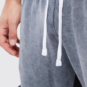 กางเกงจ็อกเกอร์ทรงตรงสไตล์ใหม่สำหรับผู้ชาย ผ้าฝ้ายคุณภาพสูง น้ำหนักเบา ล้างสีแบบแอซิดวอช กางเกงลำลองผ้าฝ้ายล้างสี - Product Image 6