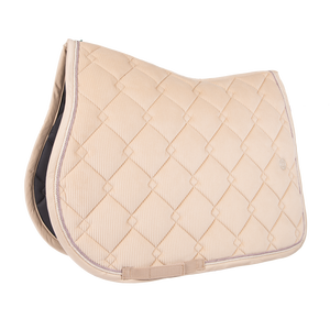 Katrai-Tapis de Selle de Dressage en Tissu Rose Clair, Sottosella Schabracken, Selleria Zadeldekje - Product Image 1