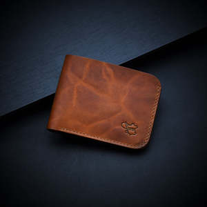 กระเป๋าสตางค์หนังแท้ทำมือหมายเลข 55 พร้อมลวดลายปั๊มแบบแฮนด์เมด - Product Image 4