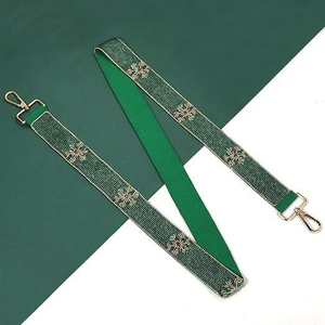 Handmade Beaded <b>Bag</b> Strap with Metal <b>Clips</b> Colorful Embroidered Design for Handbags Shoulder and Crossbody <b>Bags</b> Durable Stylish - Product Image 5