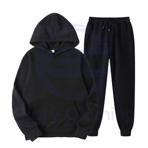 Ensemble sweat-shirt et pantalon de survêtement pour homme, taille adulte, collection hiver 2026, respirant, chaud, 100% coton - Product Image 1
