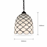 Lustre suspendu LED marocain rétro fait main en fer, abat-jour en verre bronze antique, taille moyenne, lampe de plafond suspendue
