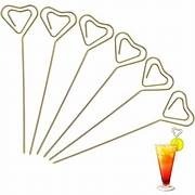 Modern Metal Olive Picks Reusable Stainless Steel Skewers Multipurpose <b>Bar</b> Kitchen Party Tools - Product Image 2