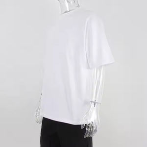 เสื้อยืดพิมพ์ลายกราฟิกแนวสตรีทเสื้อยืดว่างเปล่าสำหรับผู้ชายไซส์พิเศษเสื้อยืดโอเวอร์ไซส์สไตล์วินเทจออกแบบได้ตามต้องการ - Product Image 4