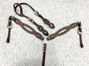 Conjunto de Cabezada y Pechopetral de Lujo para Caballo Estilo Western, Cuero de Primera Calidad con Pedrería, Hecho a Mano, Personalizado, Equipo Ecuestre - Product Image 5