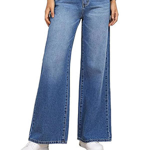 Wide Leg Jeans for Women High Waisted Trendy Denim <b>Pants</b> Side Breathable Plus-Size Denim Baggy Jeans Casual Fitting <b>Pants</b> - Product Image 6