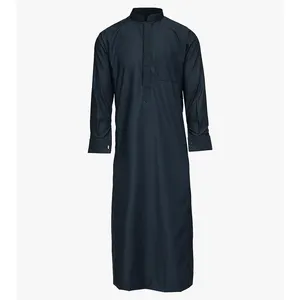 Wholesale Arabic Traditional Muslim Thobes 2024 Islamic Moroccan Caftanes Qamis Daffah Jubba Thobe High Quality Arab Clothing