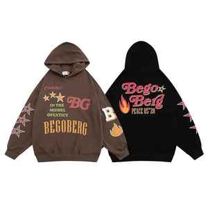 Personalizado Hombres DTG DTF Sublimación Rhinestone Sudaderas con capucha Streetwear Pullover Sudadera Moda OEM ODM Fabricante - Product Image 5