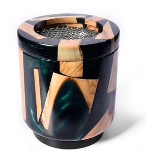 Support Bukhoor contemporain brûleur d'encens en résine époxy bleue pour la décoration intérieure arôme fait acrylique Durable ArtisanVibe encens indien - Product Image 6