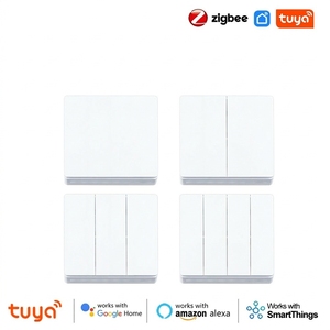 Tuya Zigbee Smart Wandschalter Einphasig Ohne Neutralleiter Universeller Druckknopf Luxus 10A CE-Zertifiziert 100V 240V Relais - Product Image 2