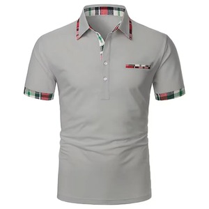 เสื้อยืดแขนสั้นคอปกติดกระดุมเสื้อลำลองสำหรับผู้ชายเสื้อผ้าแนวสตรีทระบายอากาศได้ด้านหน้าโลโก้ที่เป็นมิตรต่อสิ่งแวดล้อม - Product Image 3