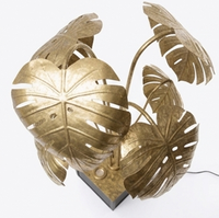 Décoration murale moderne en laiton durable en forme de palmier à 8 feuilles, 67 cm, pour salon, Noël