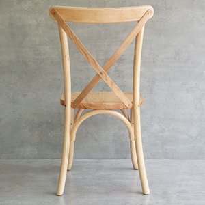 Silla Minimalista de Madera de Caucho con Respaldo Cruzado GCF162 para Muebles de Restaurante - Product Image 3