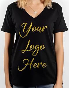 T-shirt en coton et polyester rayé grande taille pour femmes Design formel Logo brodé Bouton Manches courtes Coupe ample Maillot 3D - Product Image 5