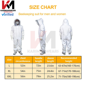 Traje de apicultura Ventilado Protección de 3 capas Velo de esgrima de seguridad Suministros de apicultura profesional Guantes de traje de abeja de cuerpo completo OEM - Product Image 2