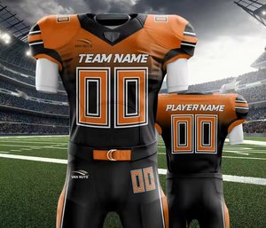 Uniforme de football américain personnalisé unisexe grande taille-vêtements de sport entièrement sublimés avec logo brodé, chemises/hauts taille adulte - Product Image 2