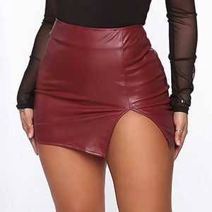 Premium Quality New Custom Fashion Women's <b>Skirts</b> <b>Mini</b> Zipper Design Cowhide Genuine <b>Leather</b> <b>Skirt</b> for Women - Product Image 4