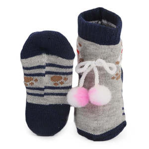 Newborn <b>Booties</b> - Navy Blue - Product Image 3