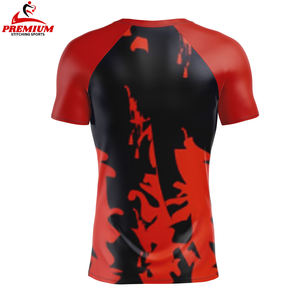 Vente en gros de protège-rougeurs unis avec logo personnalisé protège-rougeur à séchage rapide et compression pour fitness à manches courtes - Product Image 2